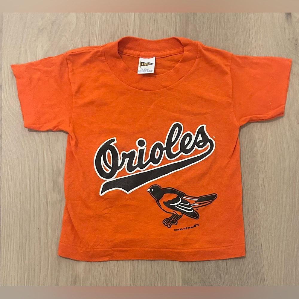 Vintage Toddler 1986 Trench Baltimore Orioles MLB Single Stitch T-Shirt